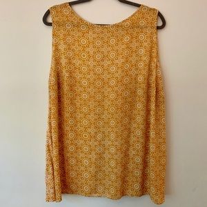 LOFT Medallion Mixed Media Shell Tank